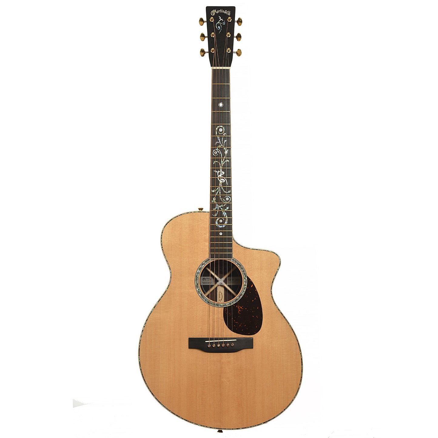 Full front of Martin Custom SC Cutaway Acoustic-Electric Guitar 