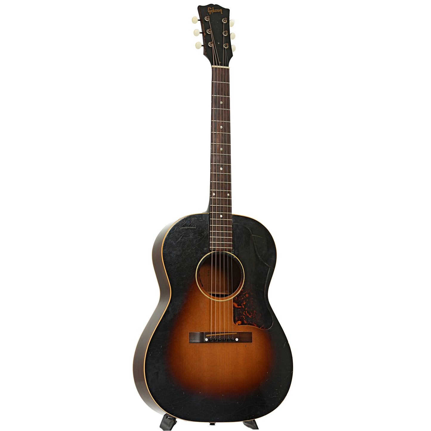 Full front and side of Gibson LG-1 Acoustic Guitar 