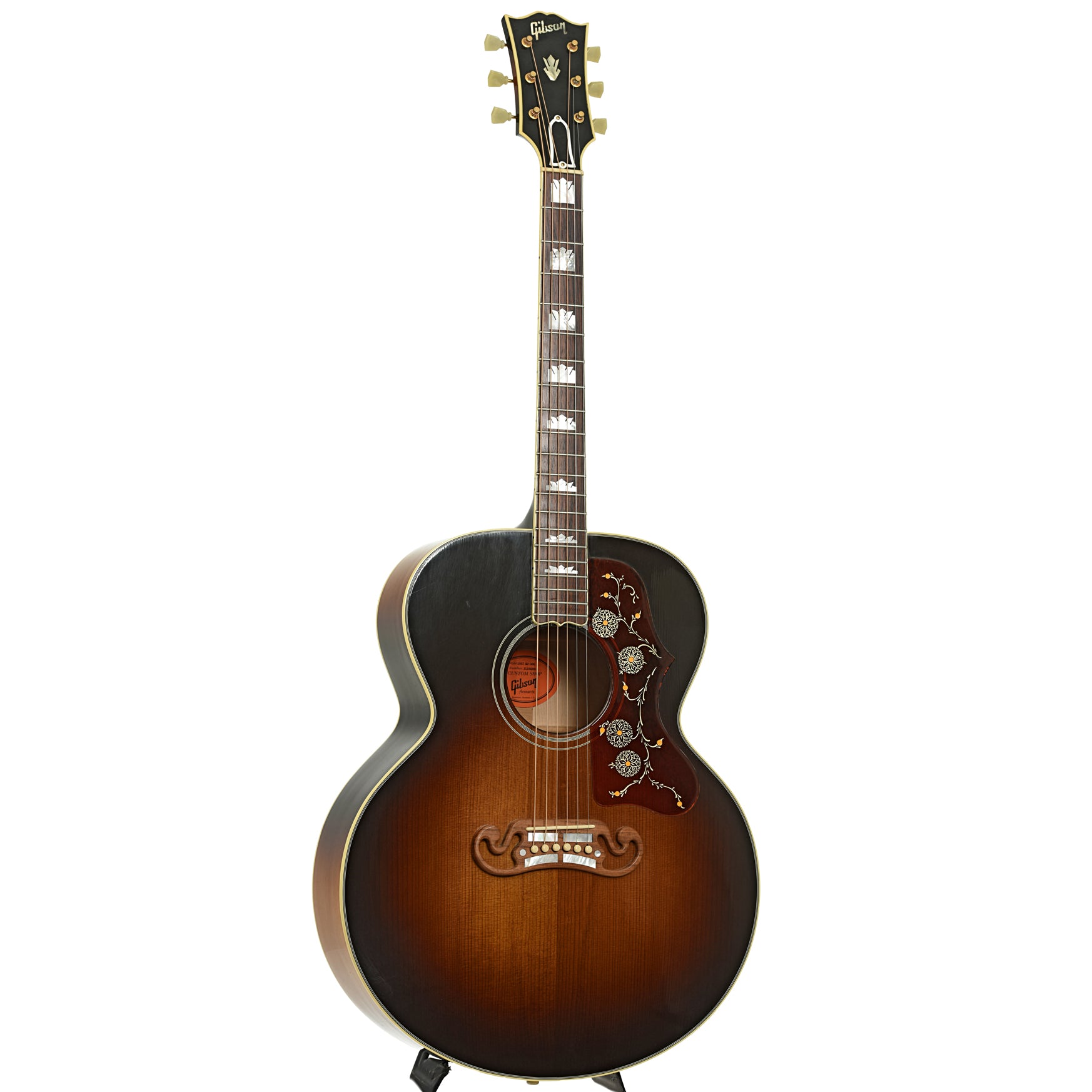 Full front and side of Gibson 1957 SJ-200 Acoustic Guitar 