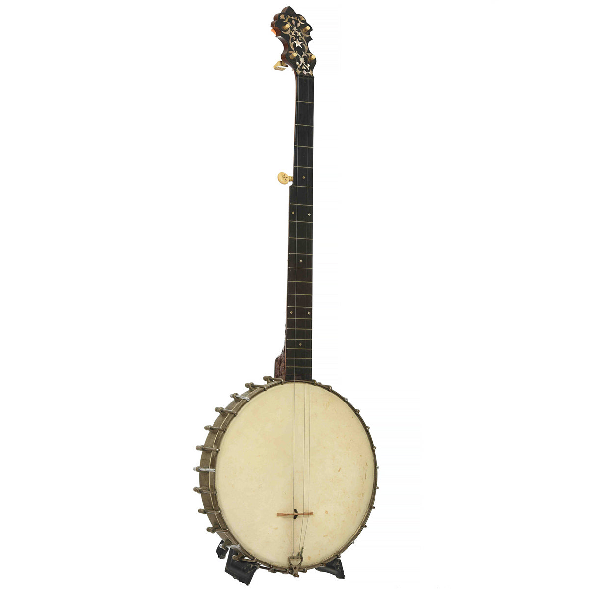 Full Front & Side of S.S. Stewart Thoroughbred No.1 Openback Banjo