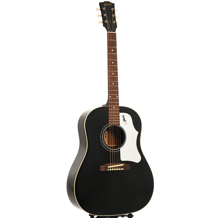 Full front and side of Gibson J-45 ADJ Ebony Acoustic 