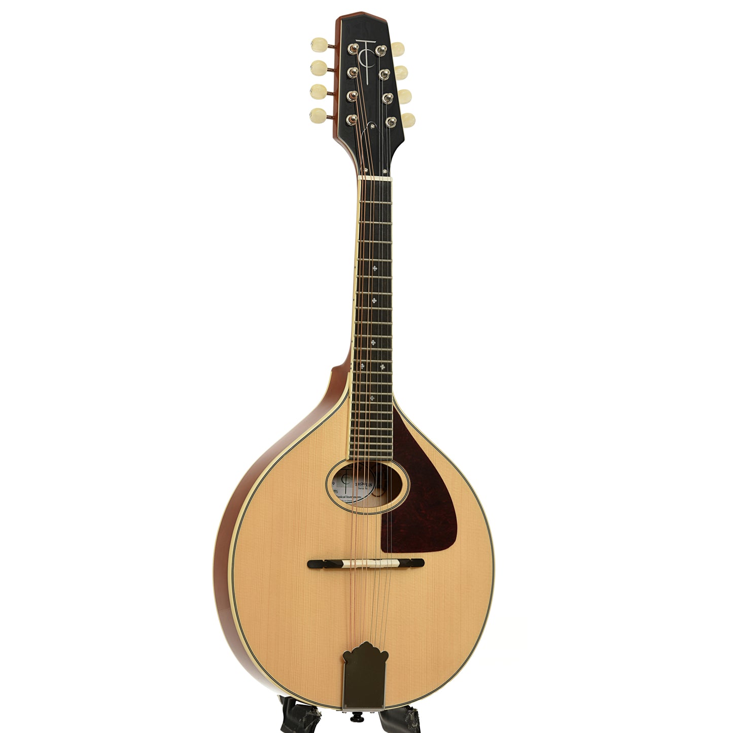 Full front and side of Trinity College TM-250 Celtic Mandolin 