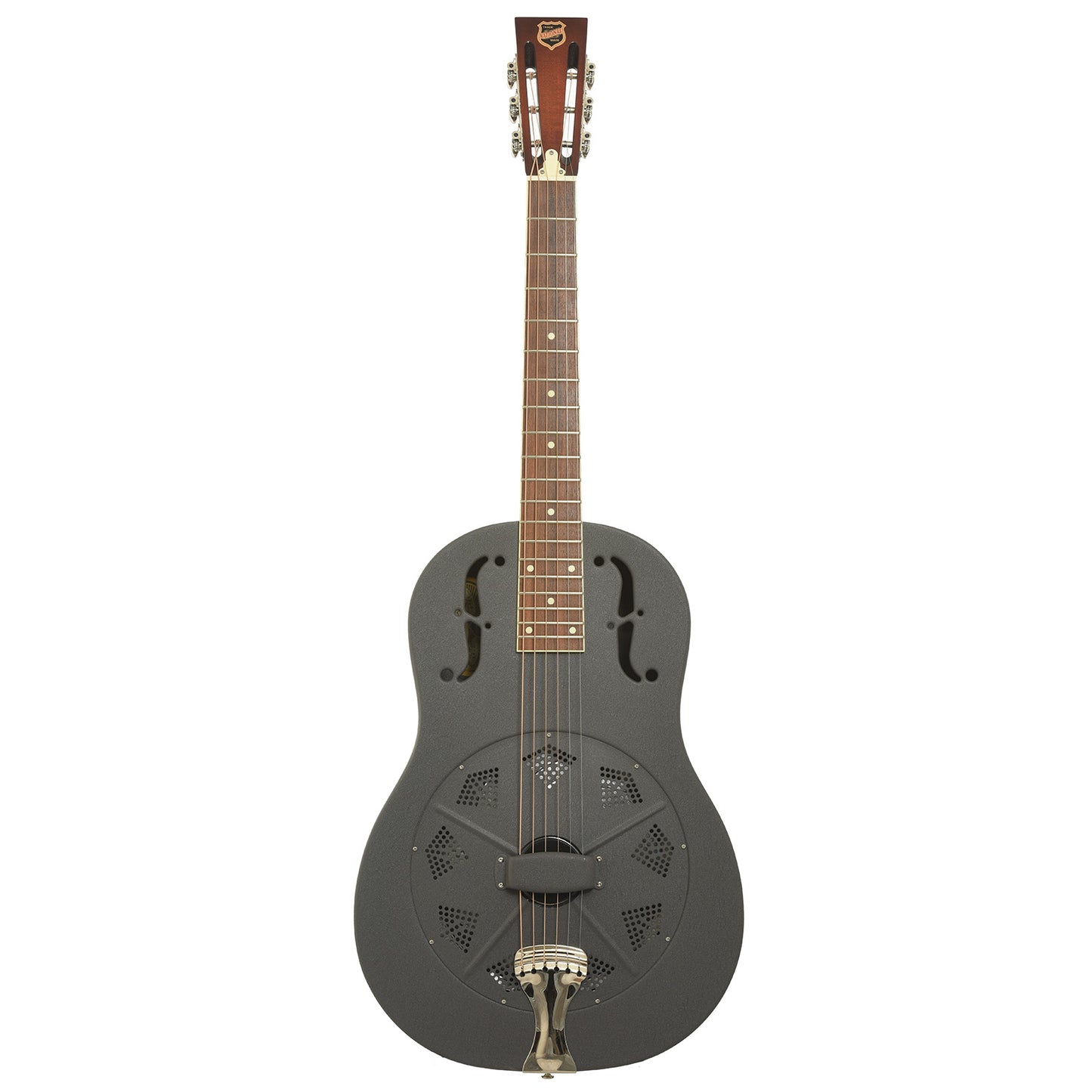 Full front of National Delphi Roundneck Resonator Guitar  