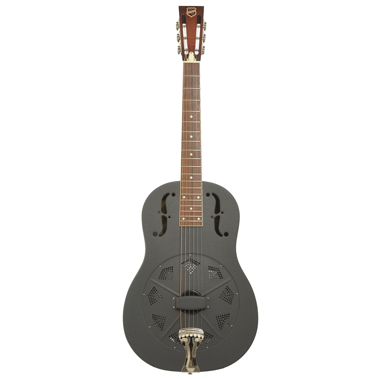 Full front of National Delphi Roundneck Resonator Guitar  