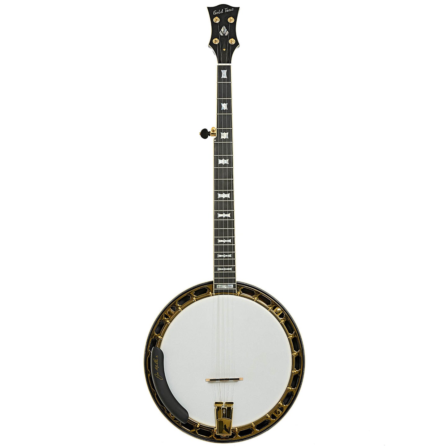 Full front of Gold Tone OB-2 Joe Mullins Bowtie Banjo
