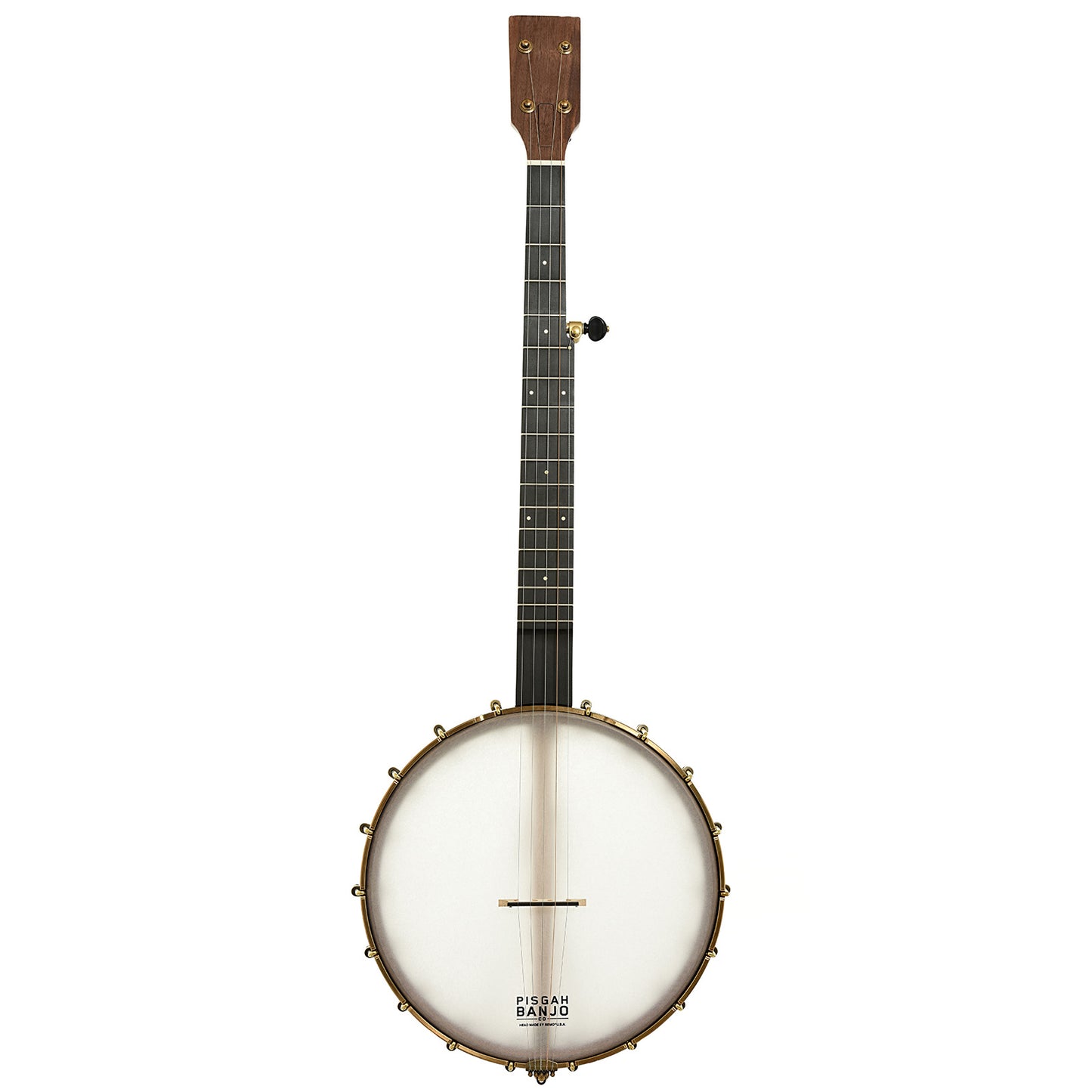 Full front of Pisgah Roscoe 12" Lefthanded Openback Banjo