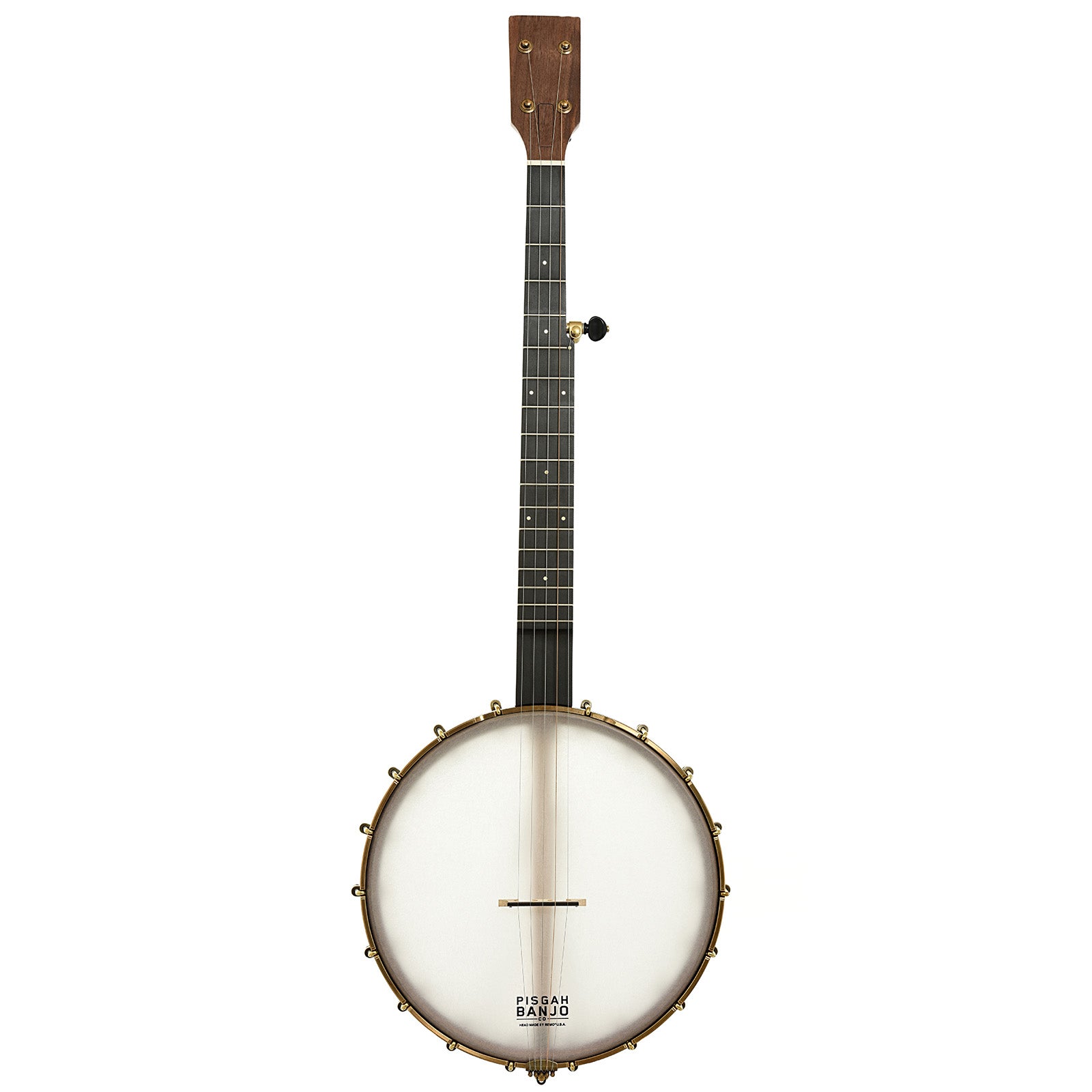 Full front of Pisgah Roscoe 12" Lefthanded Openback Banjo