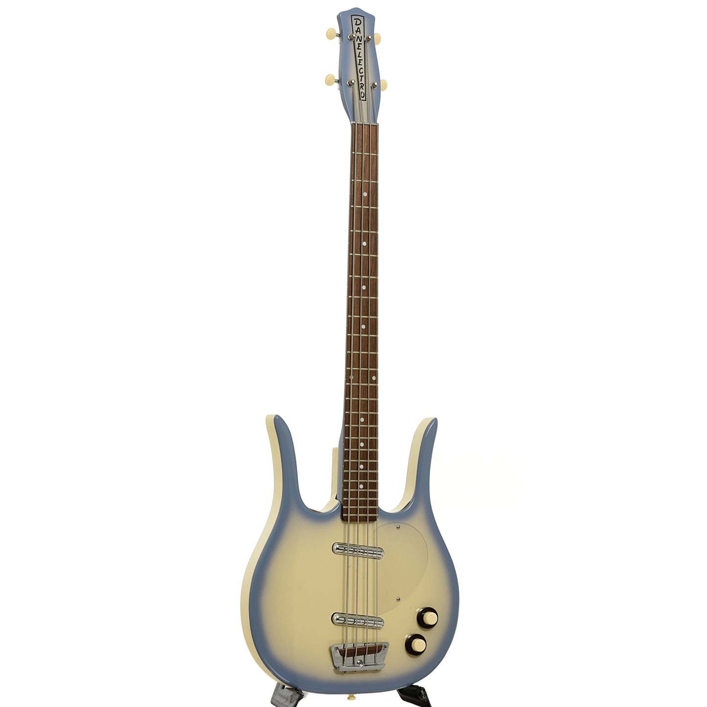 Full front of Danelectro Longhorn Electric Bass