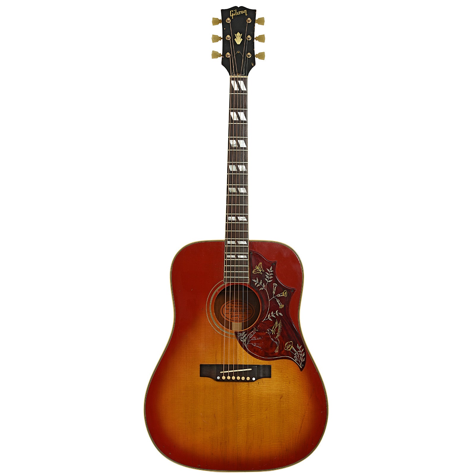 Full front of Gibson Hummingbird Acoustic Guitar 