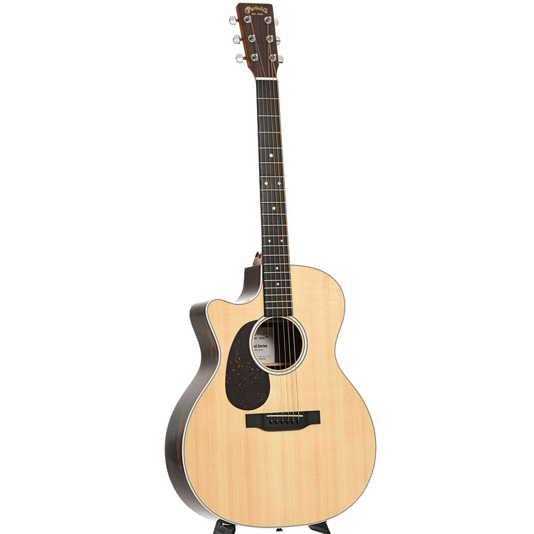 Full front and side of Martin GPC-13EL Ziricote Lefthanded Cutaway