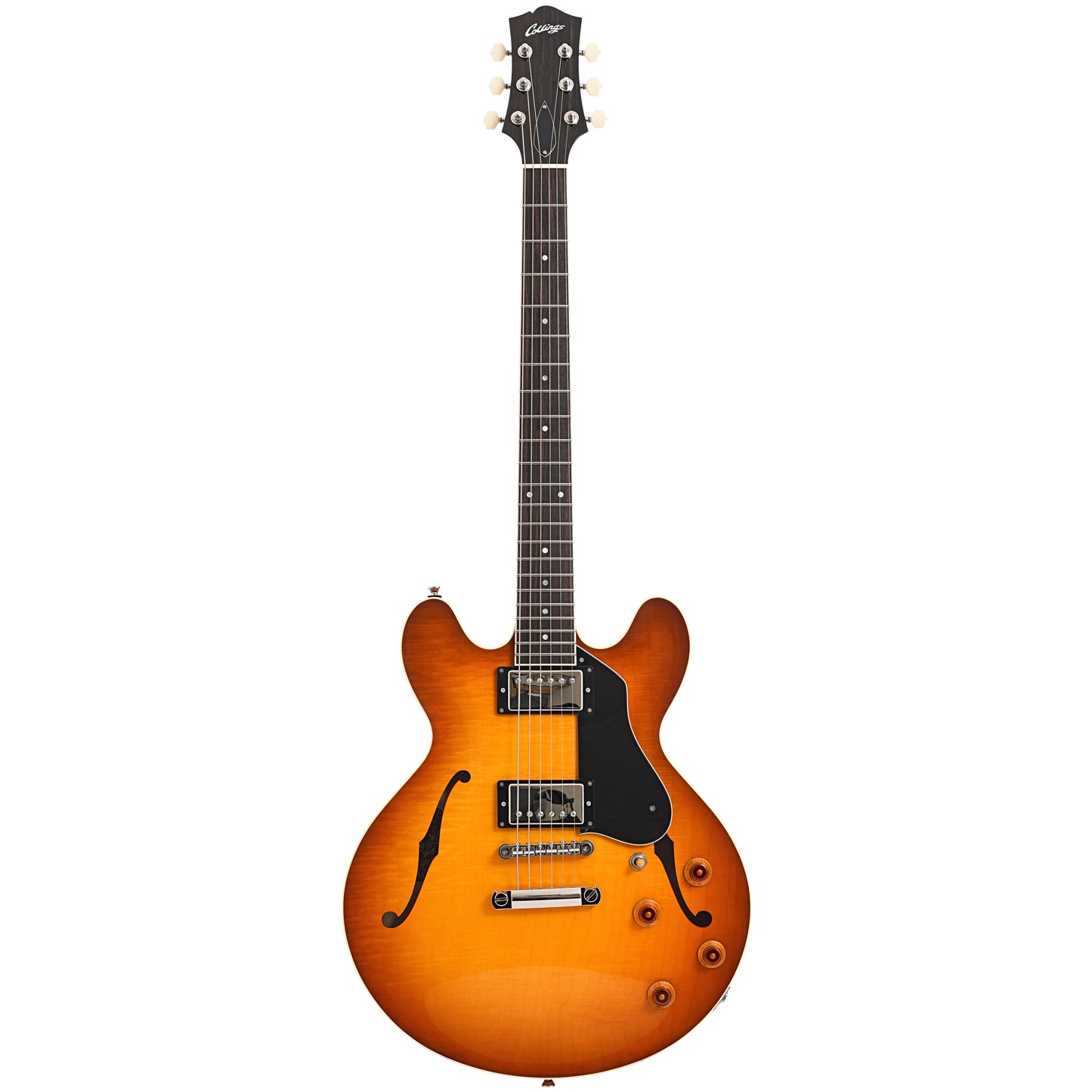 Front of Collings I-35 LC Semi-Hollowbody Electric Guitar, Iced Tea Sunburst
