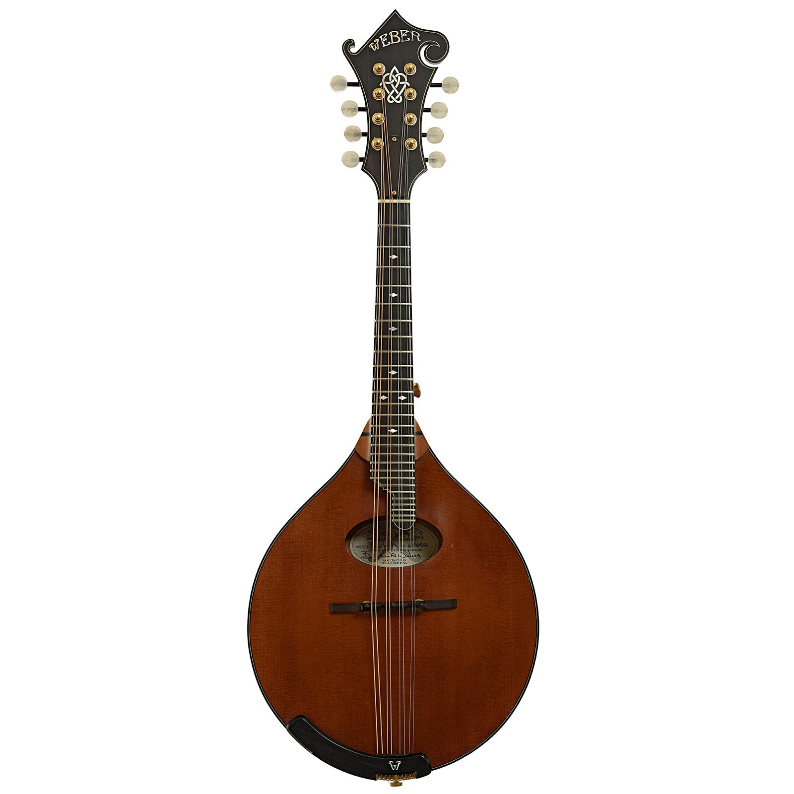 Full front of Weber Beartooth A Style Mandolin