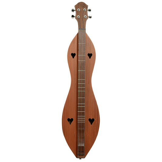 Full front of McSpadden Ginger 3/4 Size Walnut & Redwood Lap Dulcimer