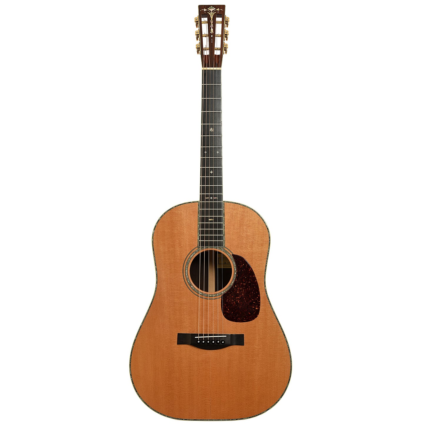 Full front of Santa Cruz D-12 Brazilian Rosewood Acoustic Guitar 