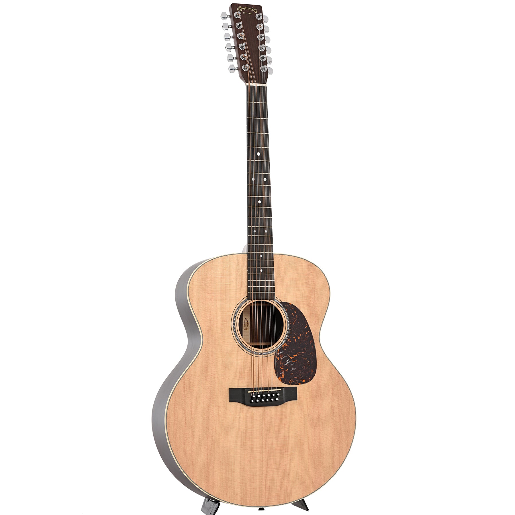 Full front and side of Martin Grand J-16E Thin-Body 12-String Guitar