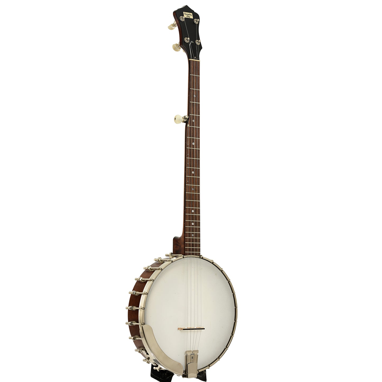 Full front and side of Recording King RK-OT25 Madison Open Back Banjo