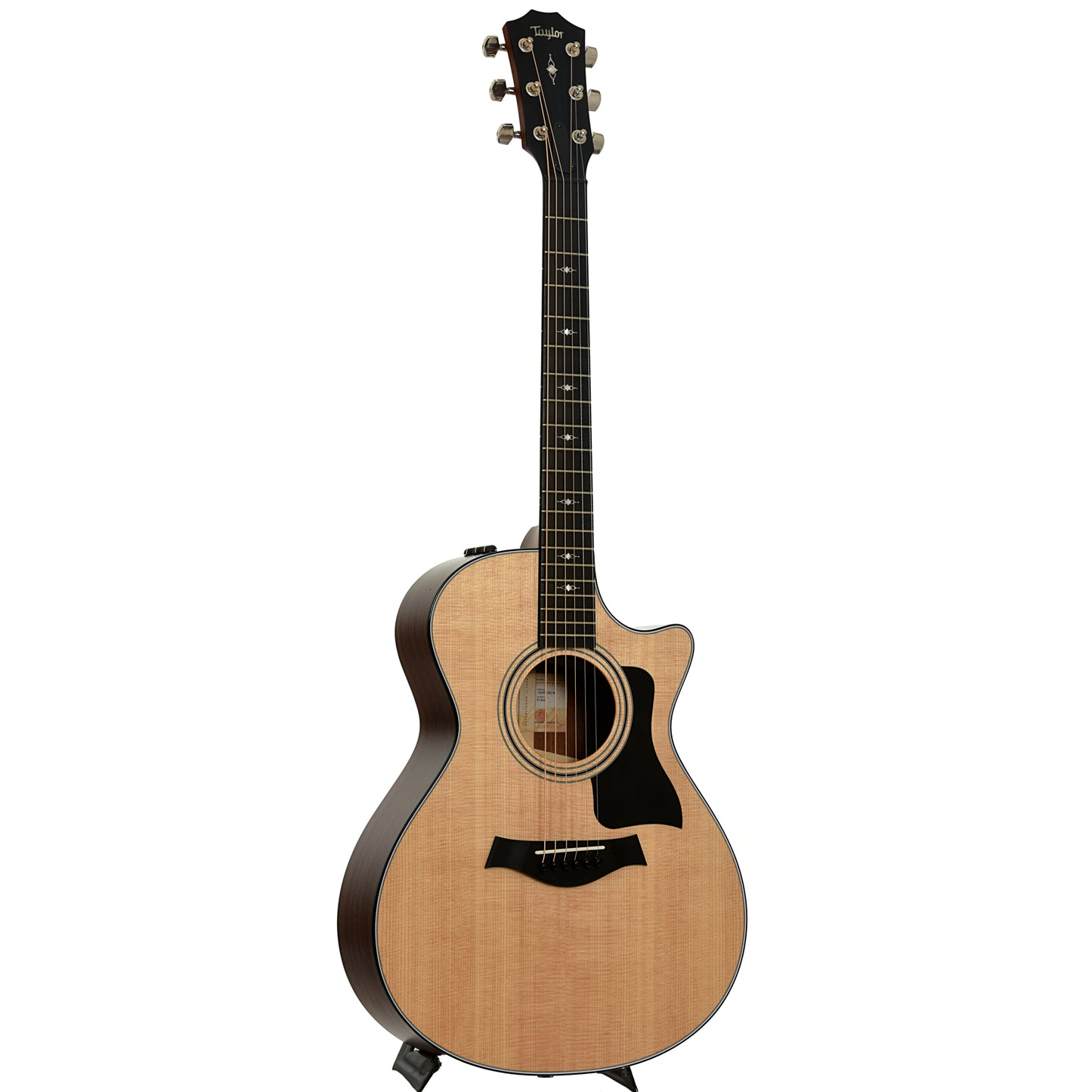 Full front and side of Taylor 312ce V-Class Acoustic Guitar 