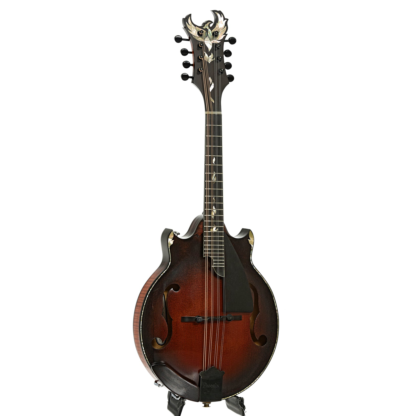 Full front and side of Phoenix Ultra Mandolin 