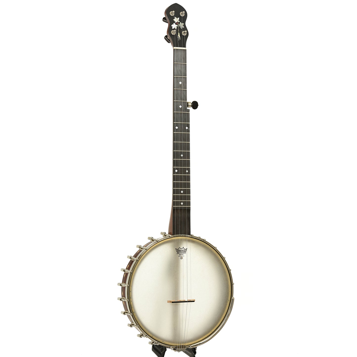 Full front and side of Cedar Mountain A2 Appalachia Banjo LH