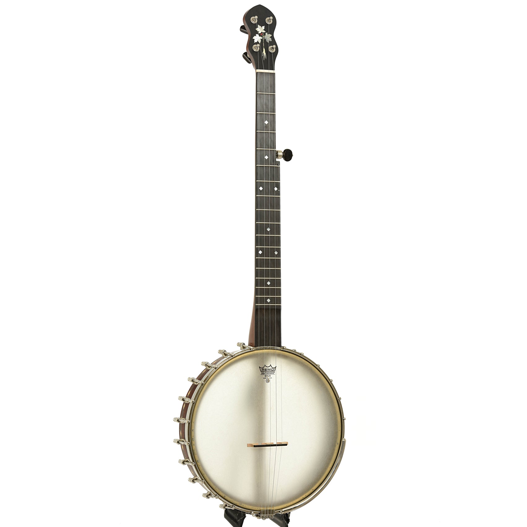 Full front and side of Cedar Mountain A2 Appalachia Banjo LH
