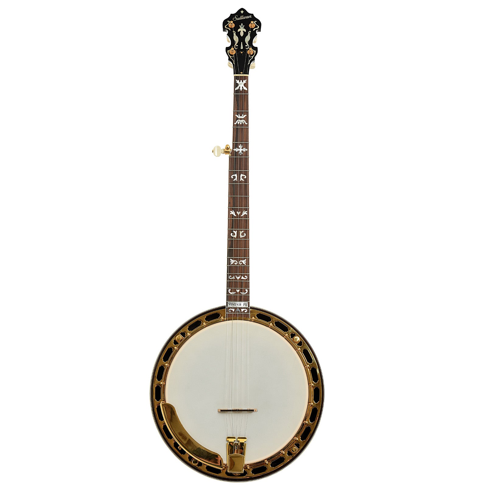 Full front of Sullivan Vintage 35 Gold Flying Eagle Resonator Banjo