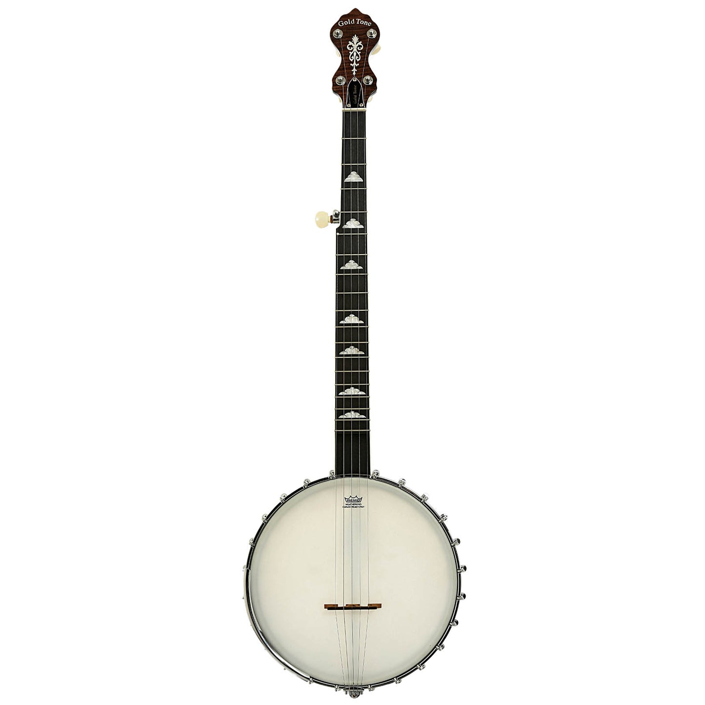 Full front of Gold Tone WL-250 White Laydie Openback Banjo  
