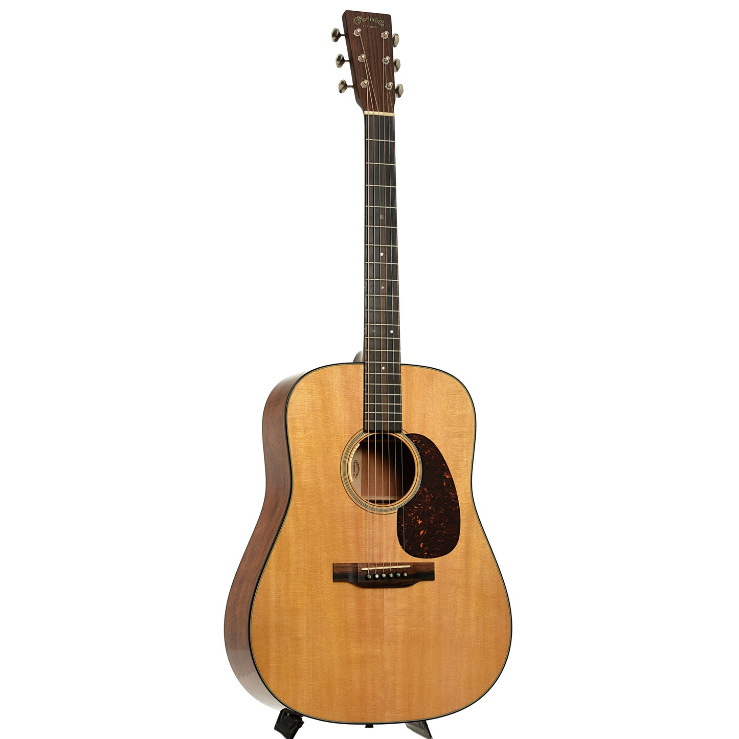 Full front and side of Martin D-18 Acoustic Guitar 