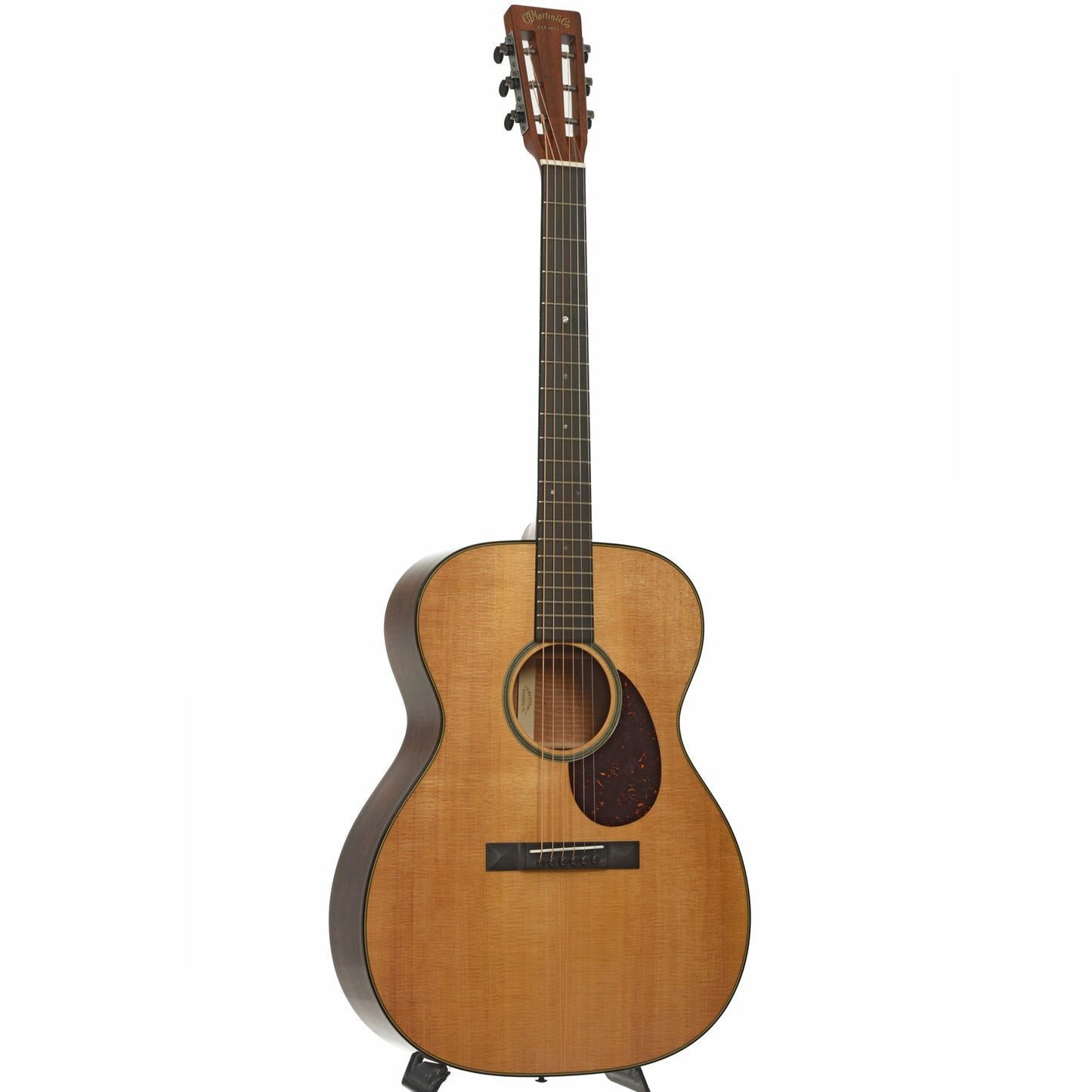 Full front and side of Martin 000 Custom Shop Elderly Sales Staff Select Acoustic Guitar