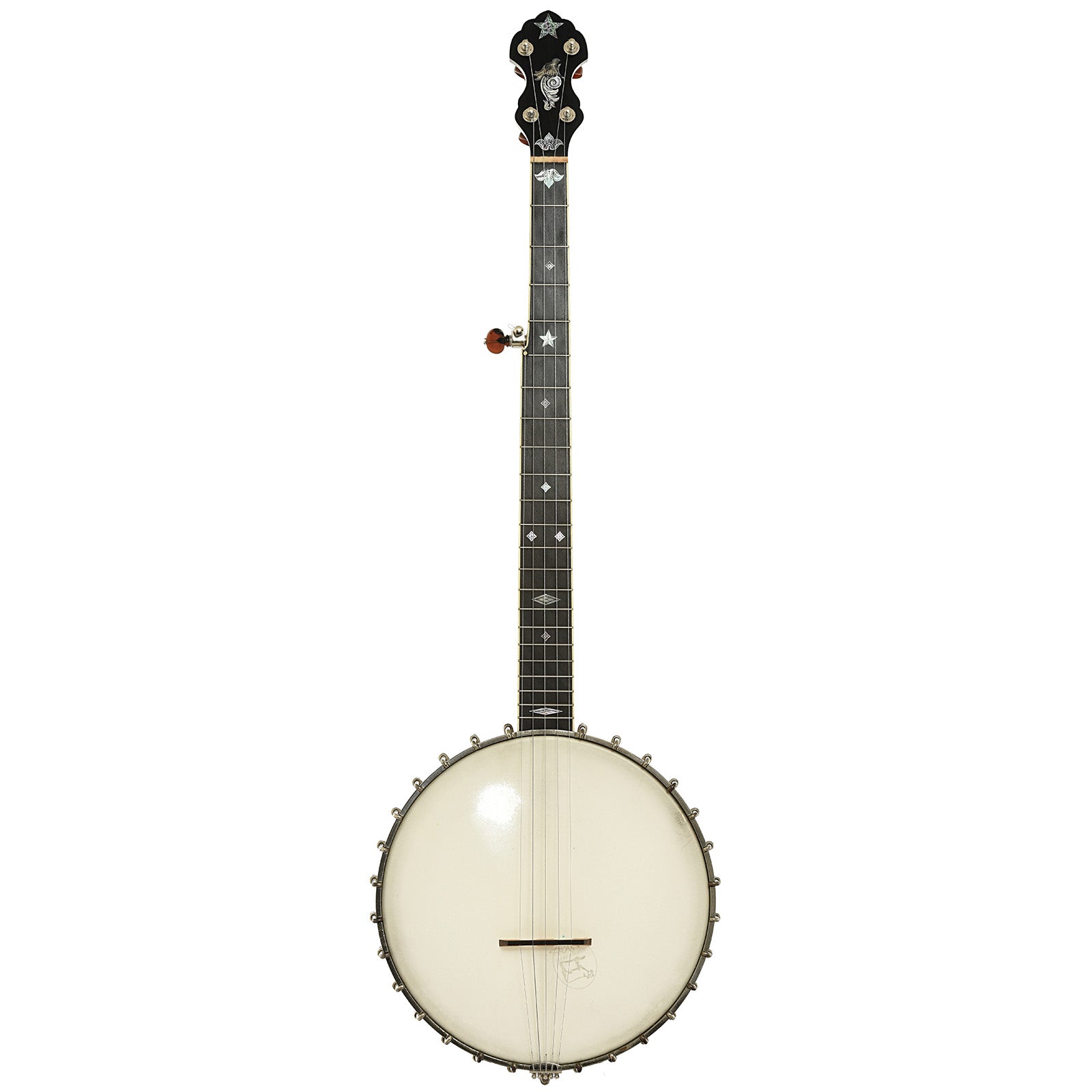 Full front of R.M. Anderson Vega Tubaphone Conversion Banjo