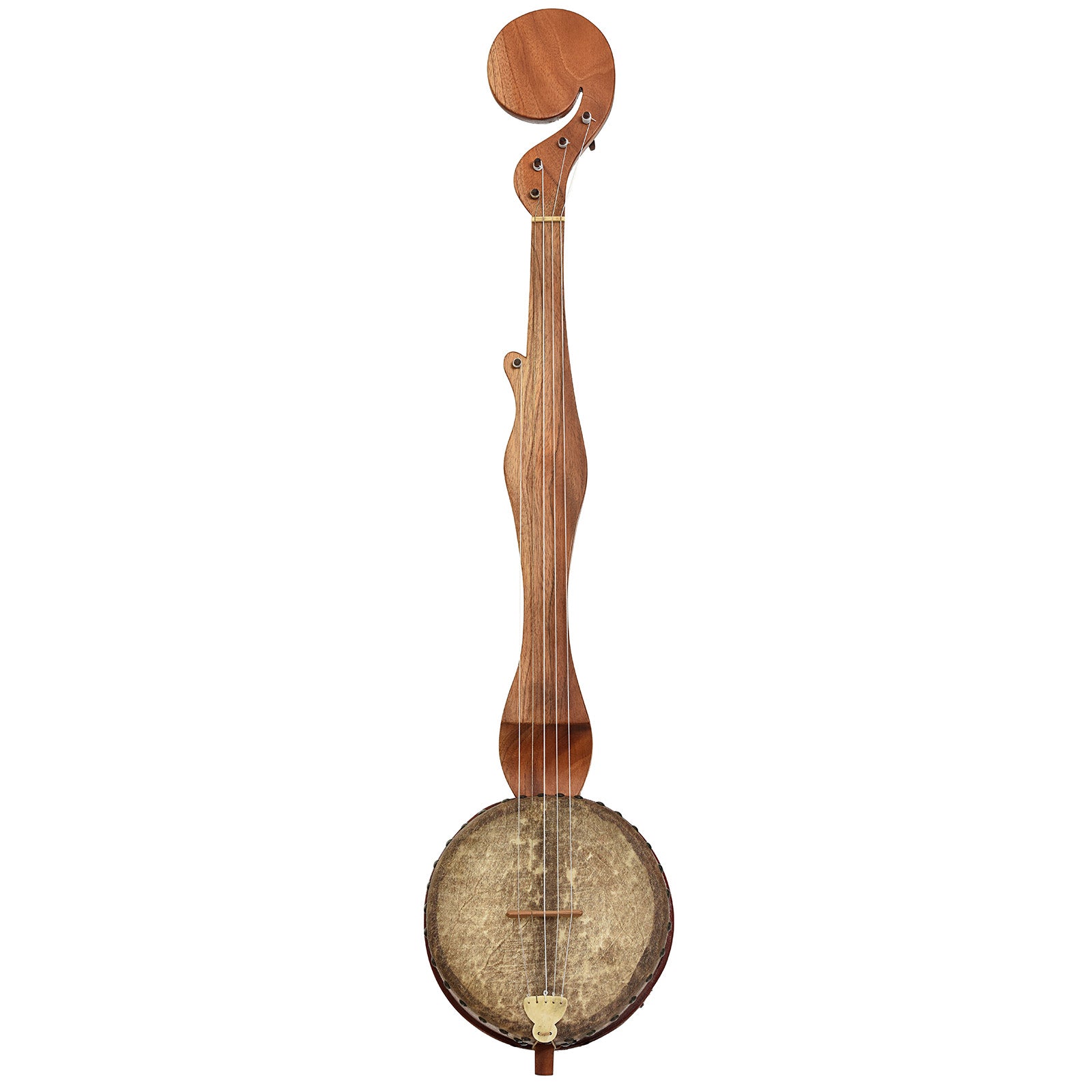 Full front of Menzies Fretless Tackhead Banjo #596