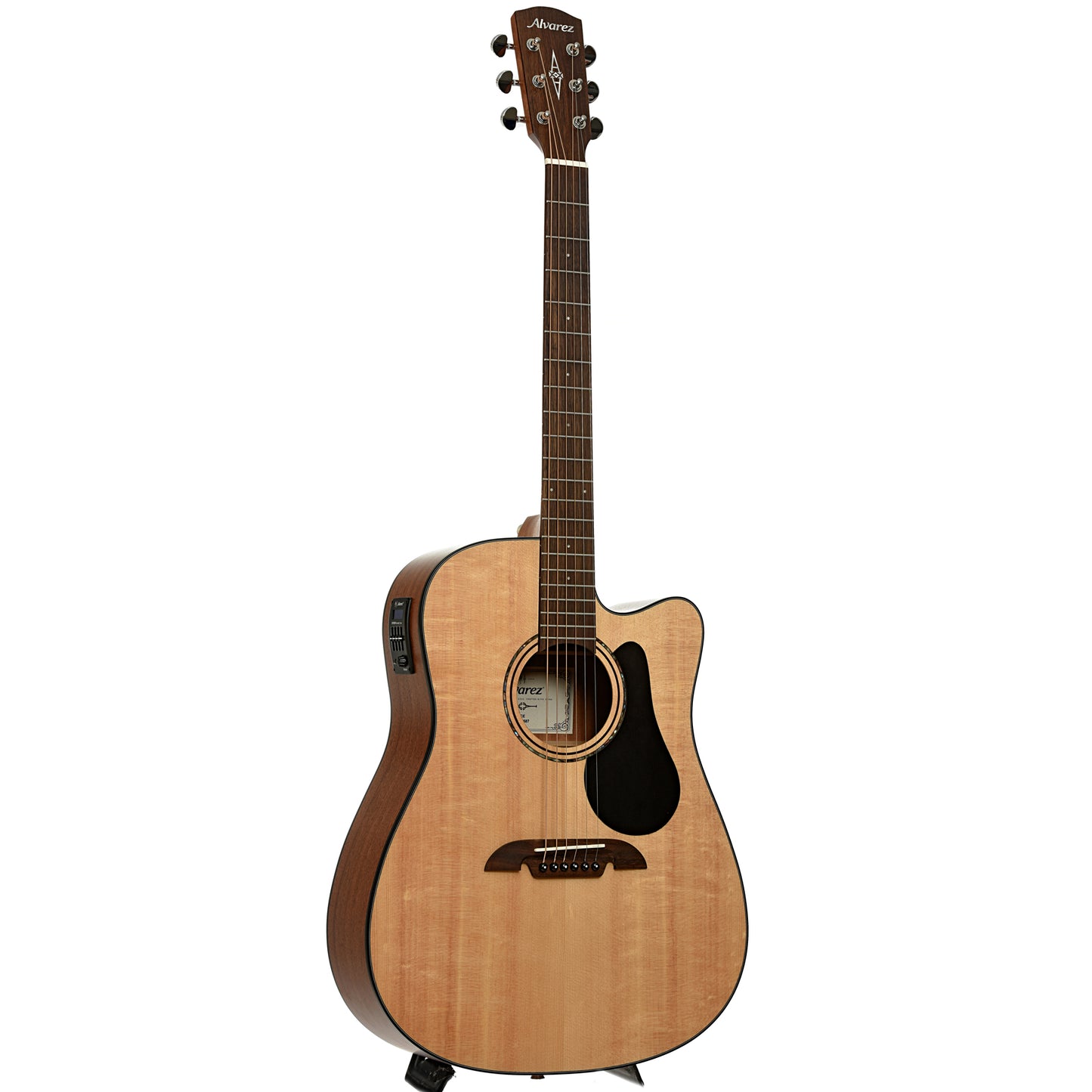 Full front and side of Alvarez Artist Series AD30CE Dreadnought Acoustic-Electric Guitar