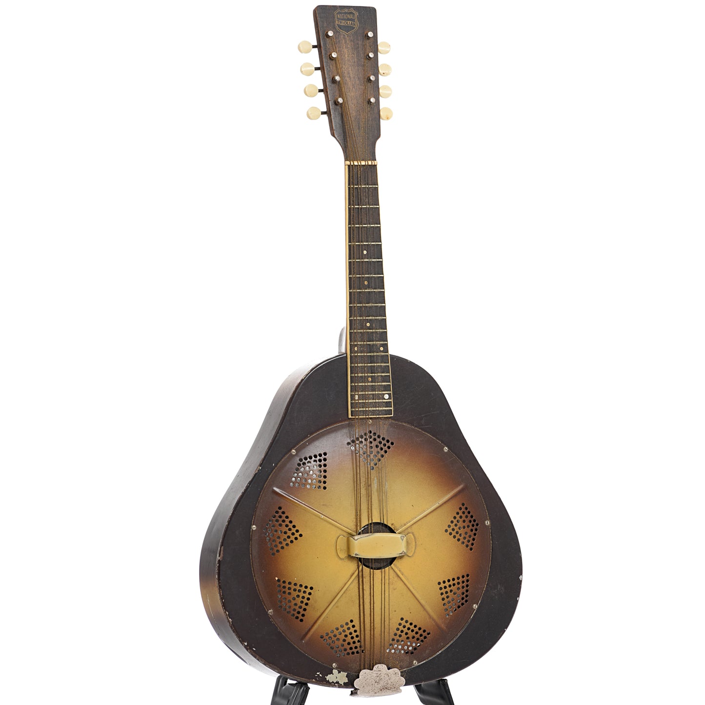 full front and side of National Triolian Resonator Mandolin (1930)