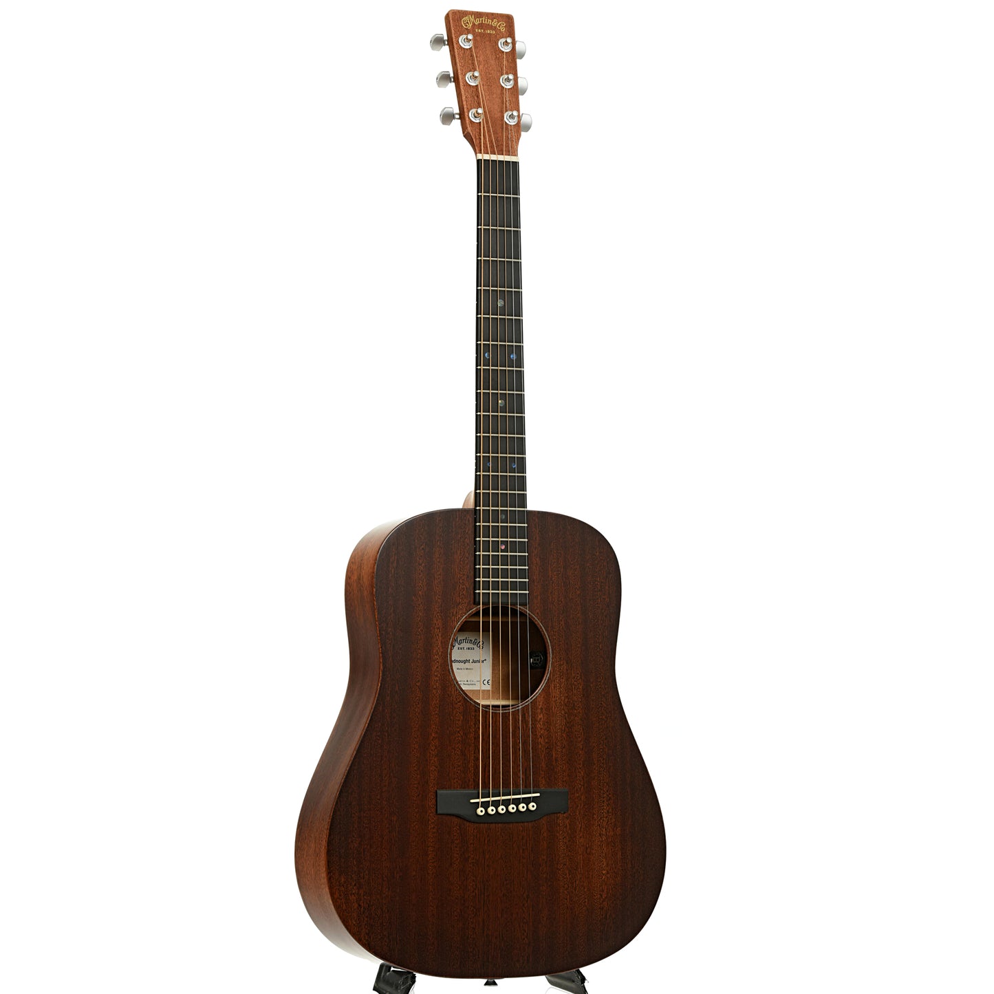 Full front and side of DC-JRE StreetMaster Junior Acoustic Electric Guitar & Gigbag