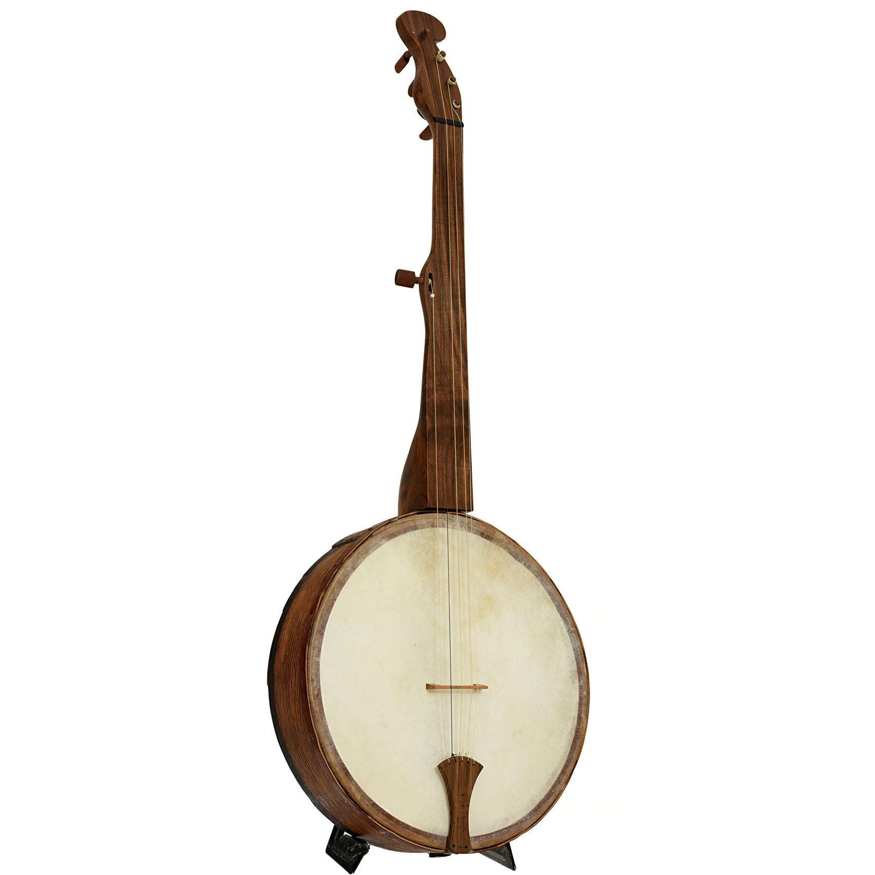 Full front and side of Bob Thornburg Minstrel Banjo