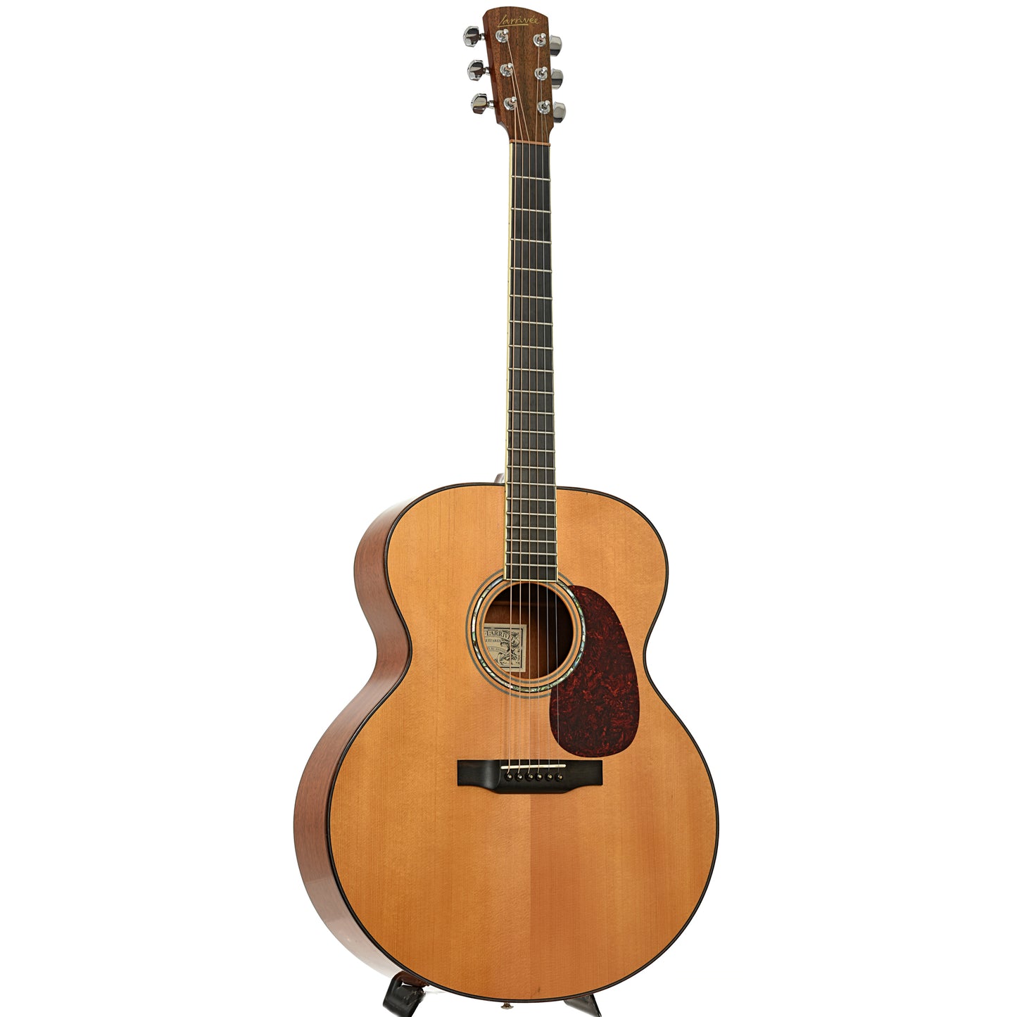 Full front and side of Larrivee J-05 Acoustic Guitar