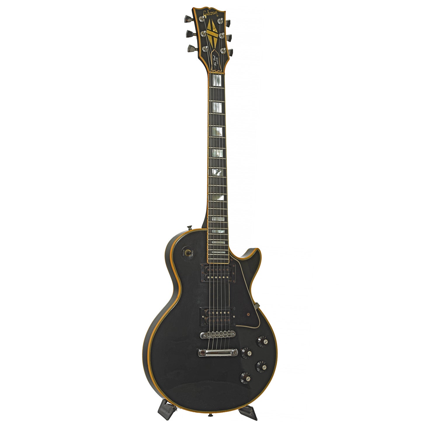 Full front and side of Gibson Les Paul Custom Electric Guitar