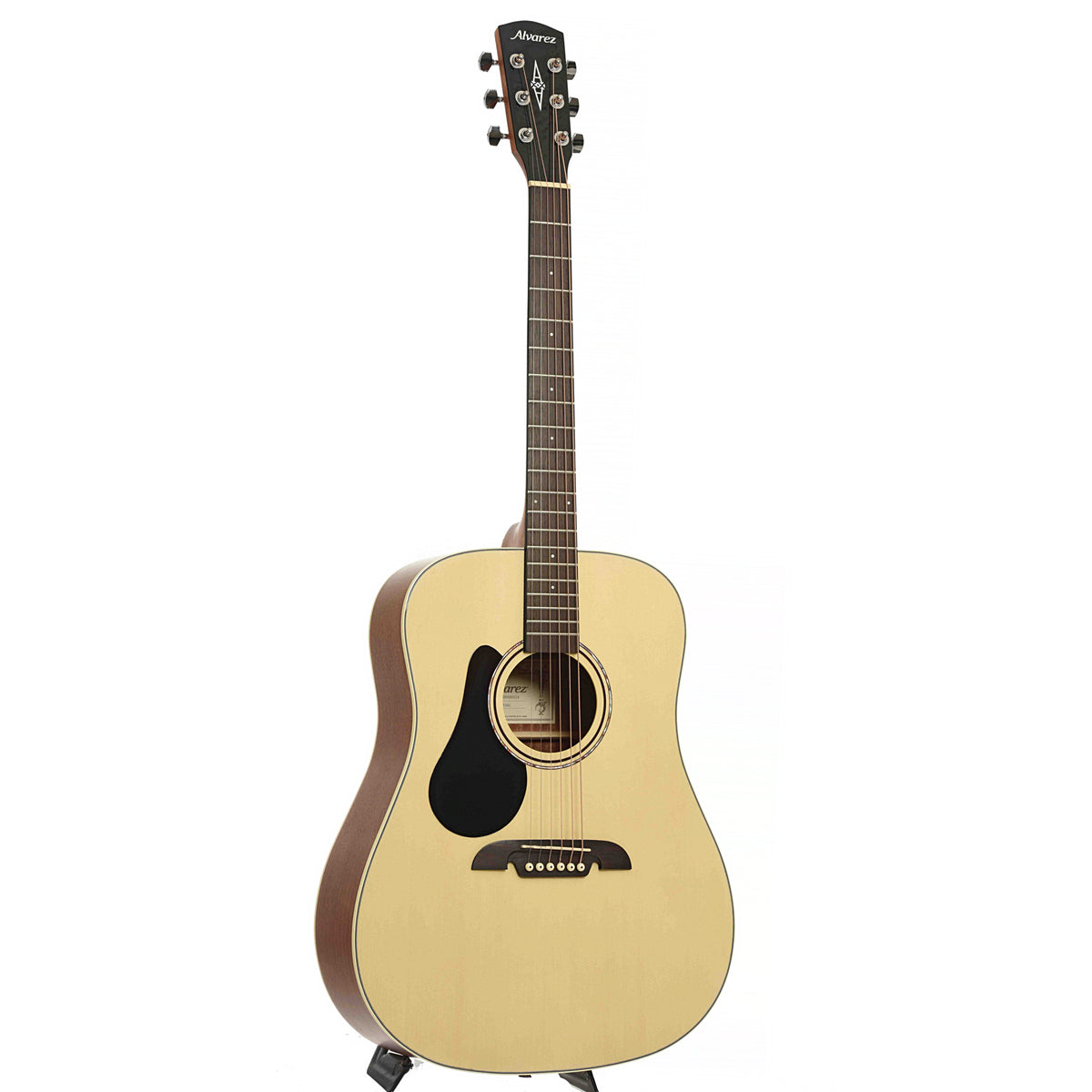 Full Front & Side of Alvarez RD26L Left Handed Dreadnought Acoustic Guitar