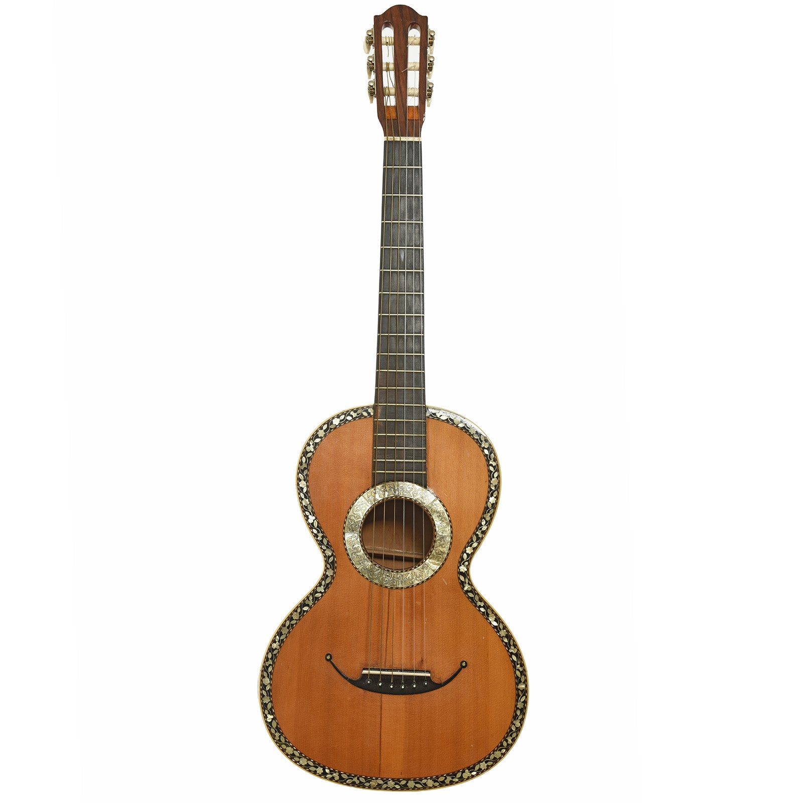 Full front of French LaCote-Style Romantic Guitar 