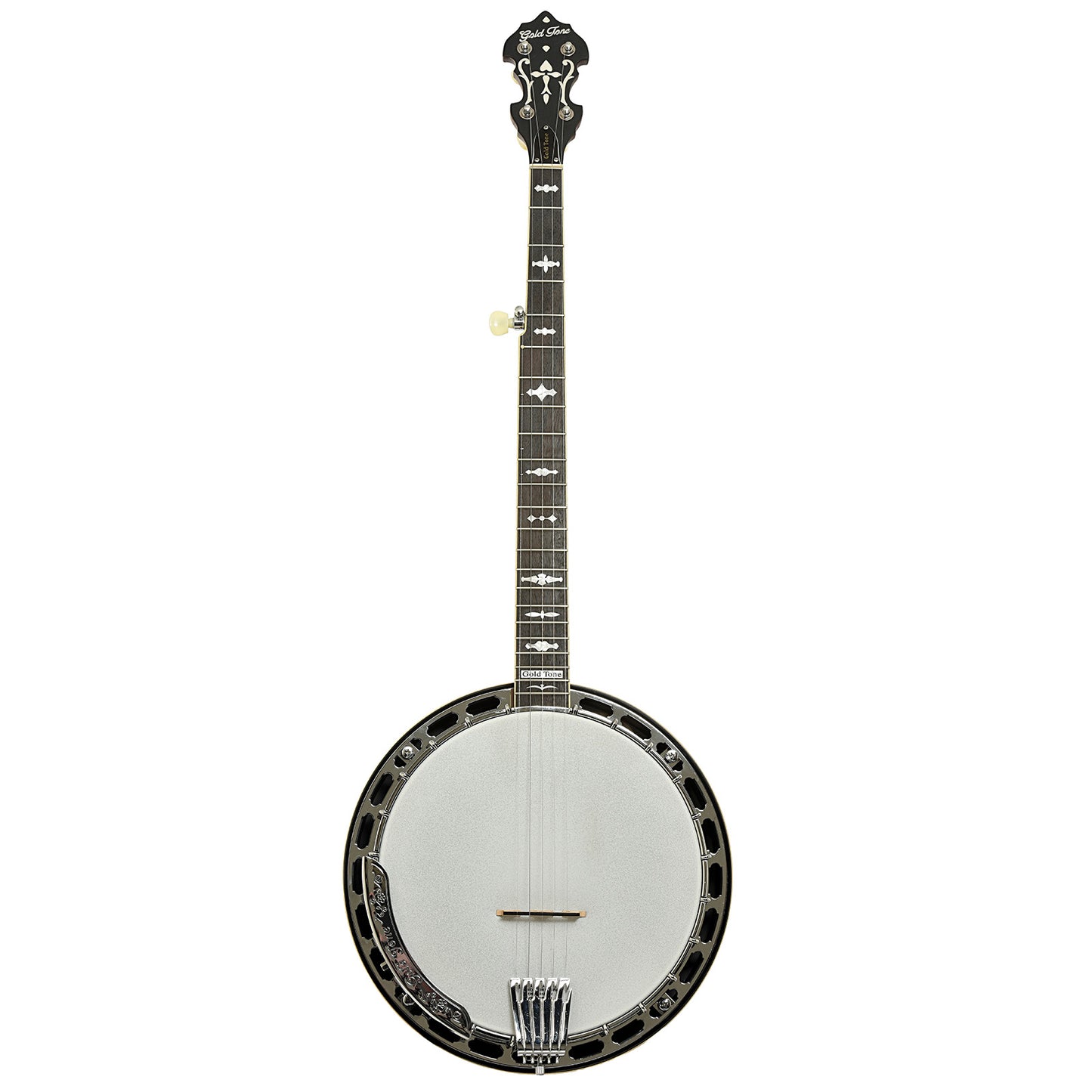 Full front of Gold Tone RB-15R F Orange Blossom Resonator Banjo 