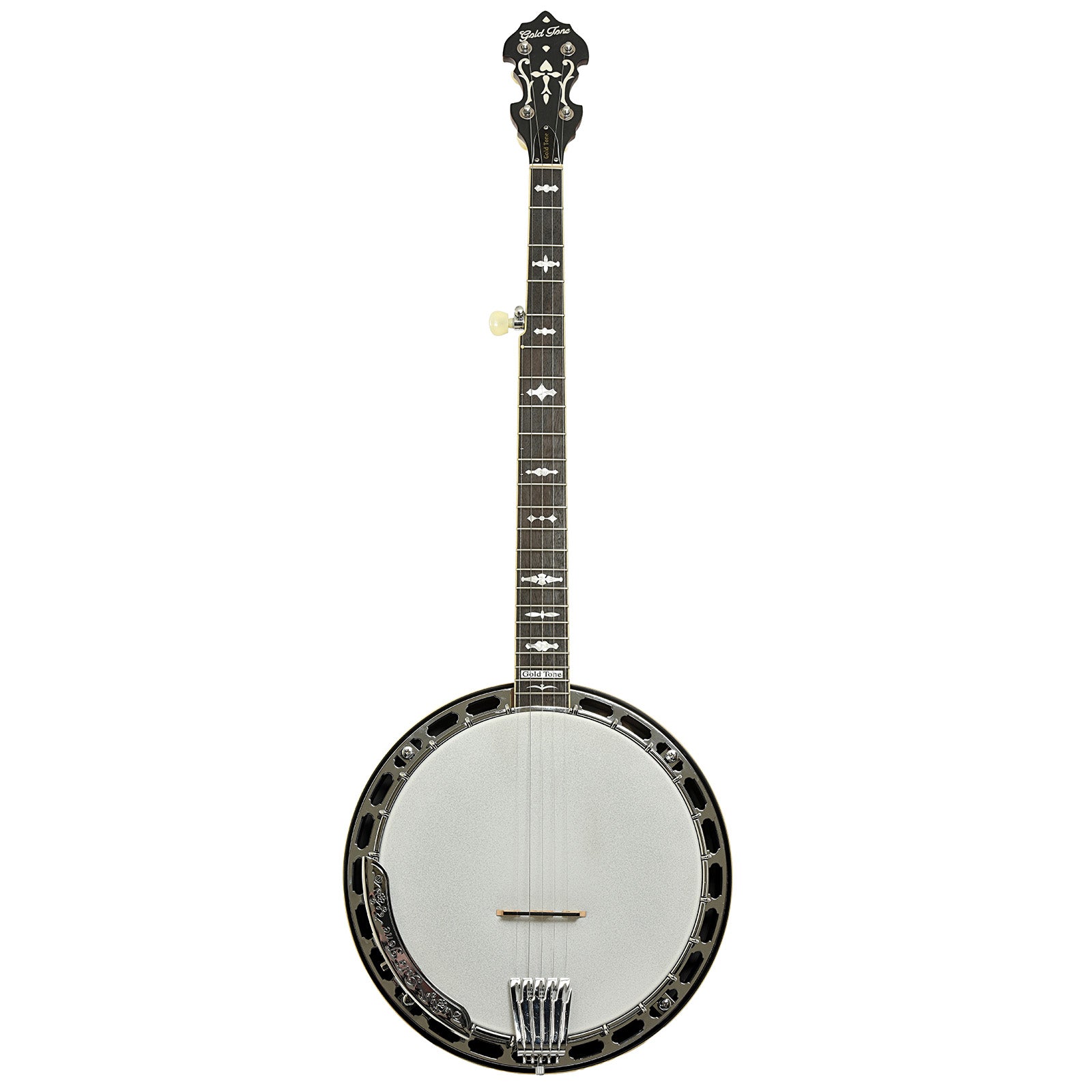 Full front of Gold Tone RB-15R F Orange Blossom Resonator Banjo 