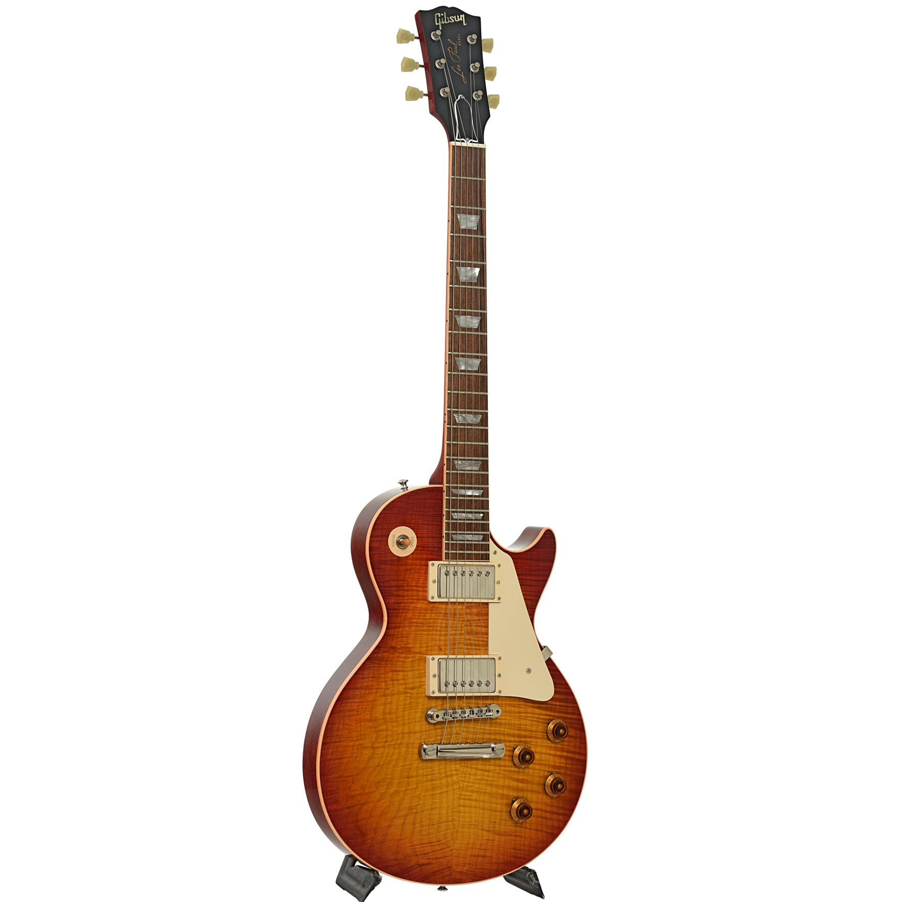 Full front and side of Gibson Les Paul Standard R9 1959 Reissue Electric Guitar 
