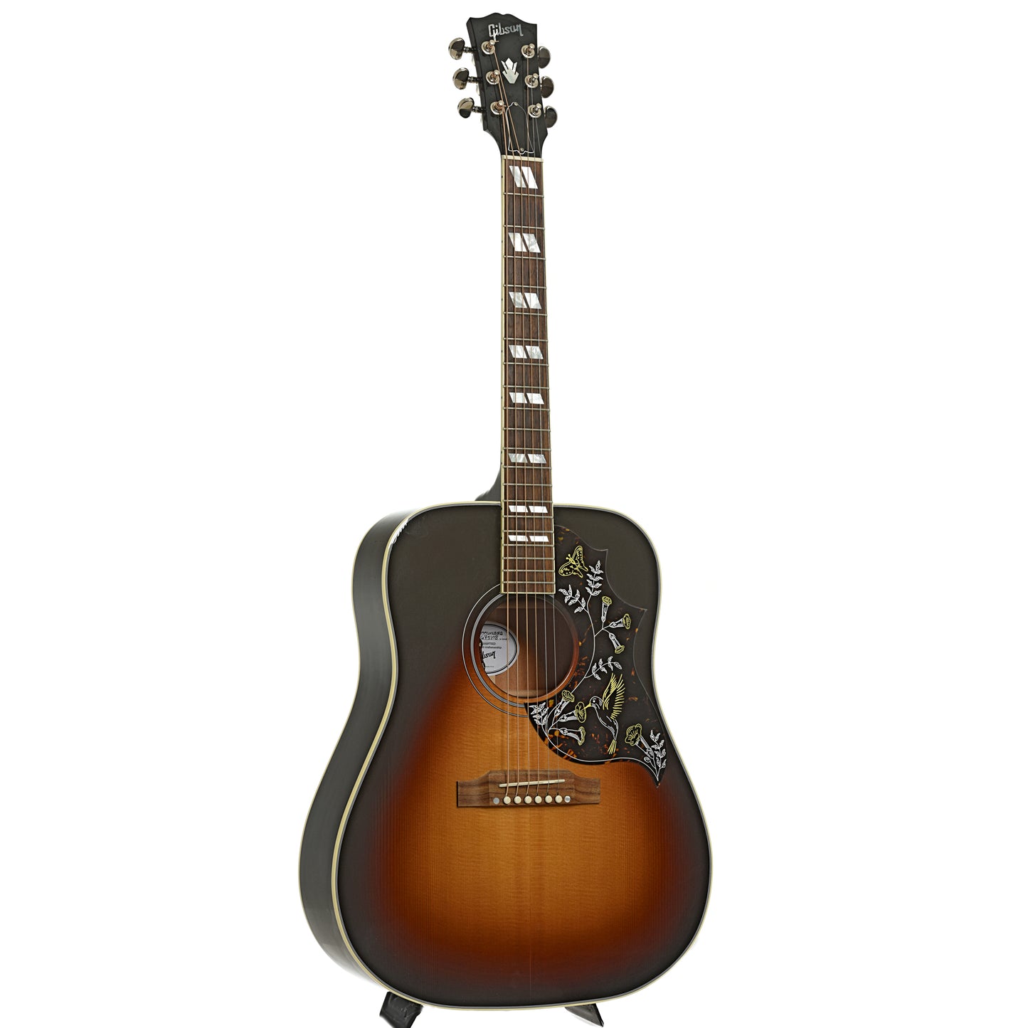 Full front and side of Gibson Hummingbird Standard Acoustic-Electric Guitar 