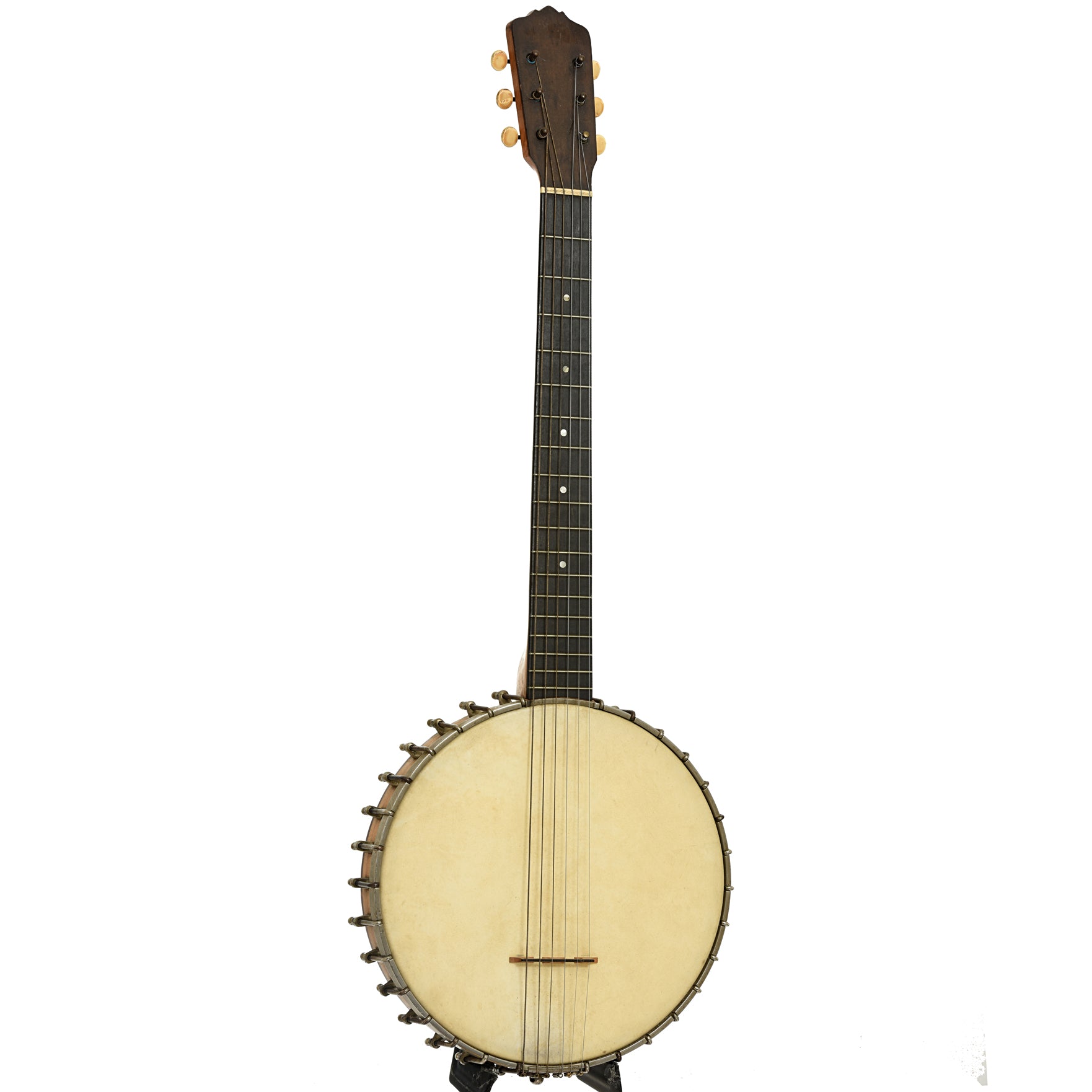 Full front and side of Fairbanks Vega Little Wonder Guitar Banjo 
