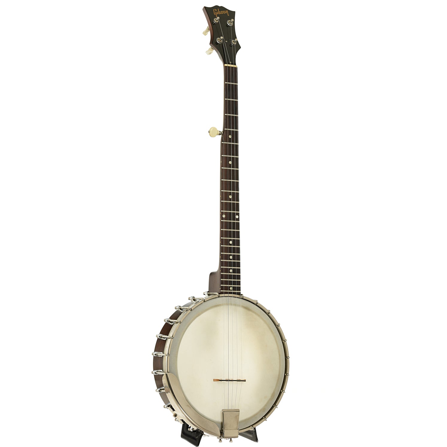 Full front and side of Gibson RB-170 Open Back Banjo
