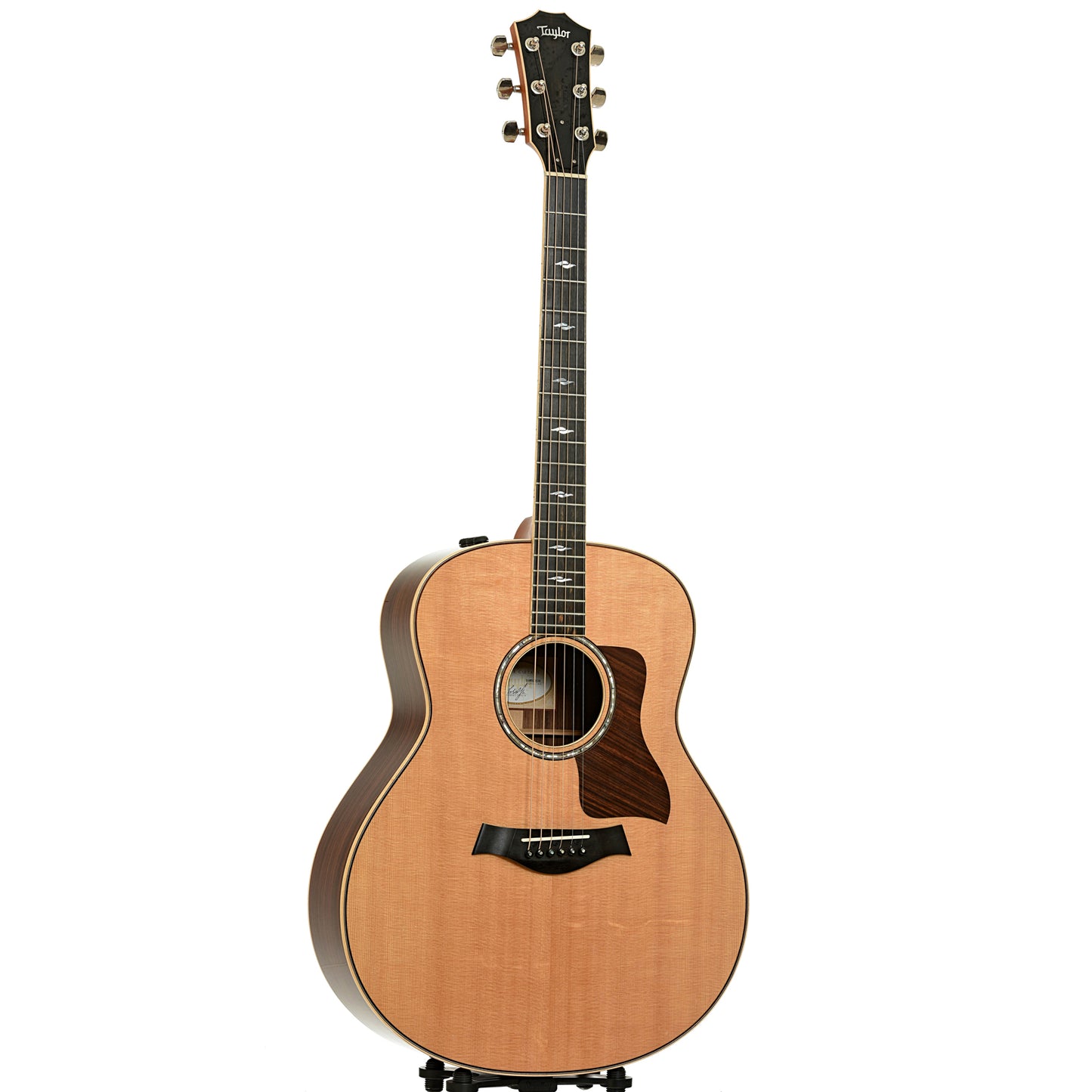 Full front and side of Taylor 818e Grand Orchestra Acoustic-Electric Guitar