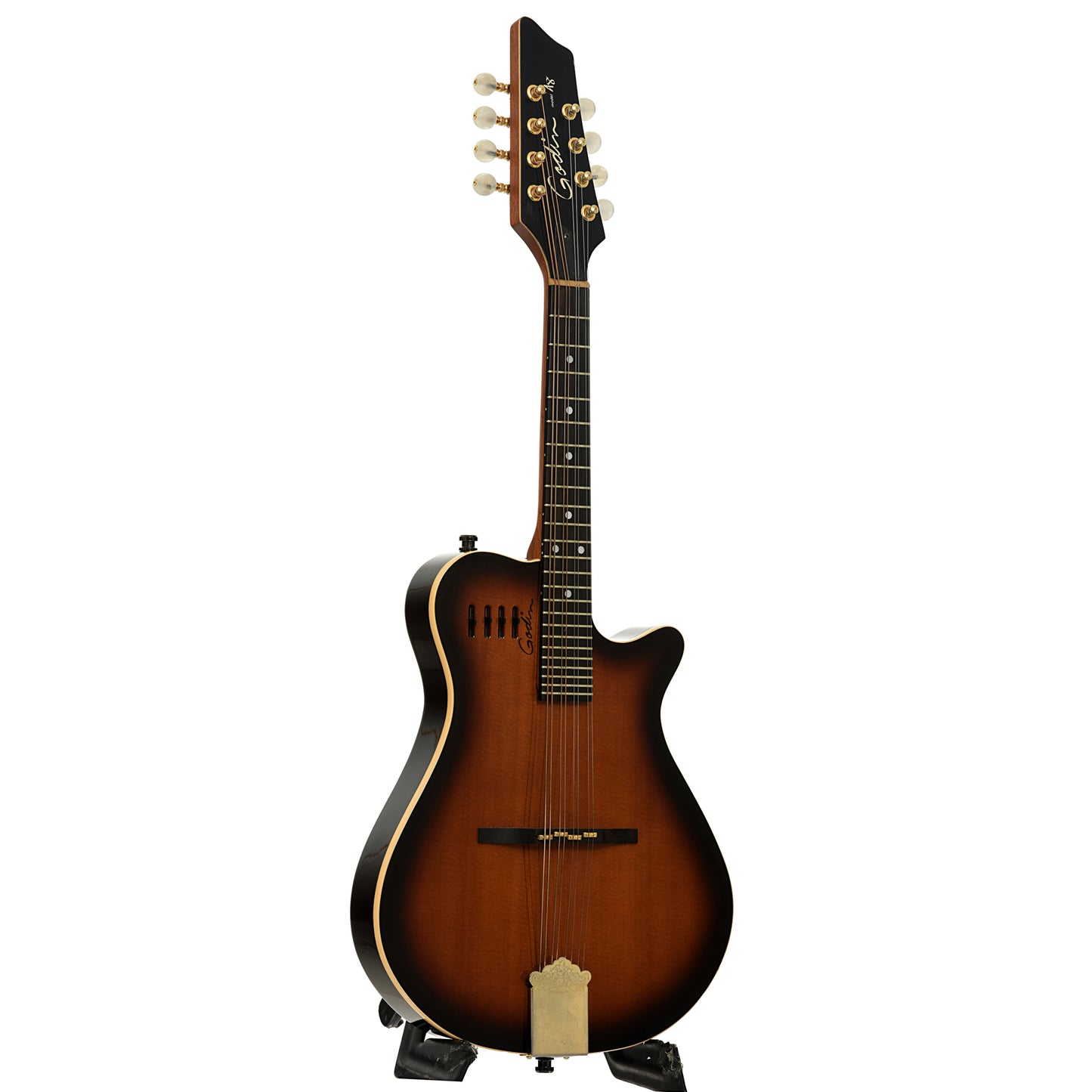 Full front and side of Godin A-8 Acoustic-Electric Mandolin 
