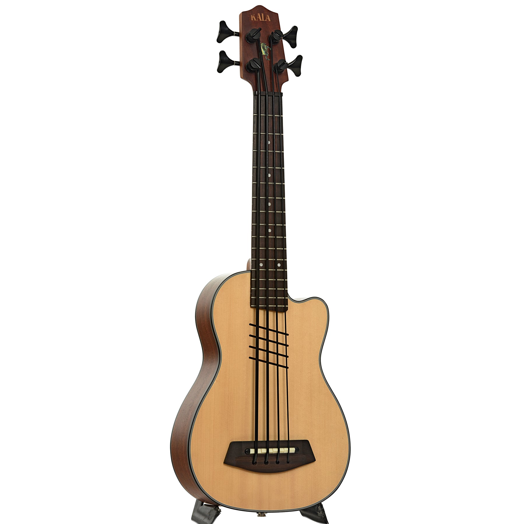 Full front and side of Kala Hutch Hutchinson U-Bass Acoustic-Electric Bass