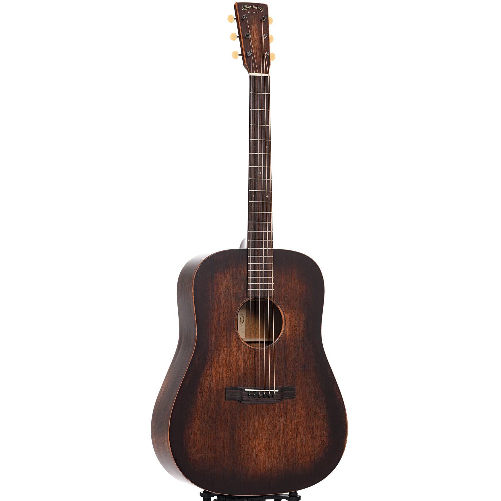 Full front and side of Martin D-15M Streetmaster Lefthanded