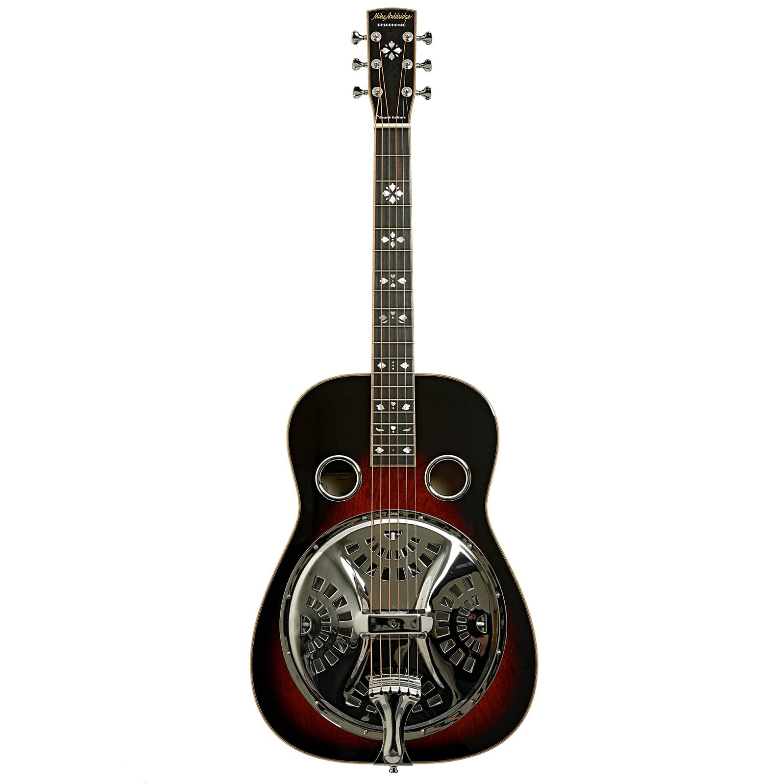 Full front of Beard "Mike Auldridge" MA-6 Squareneck Resonator Guitar Scarlet Sunburst