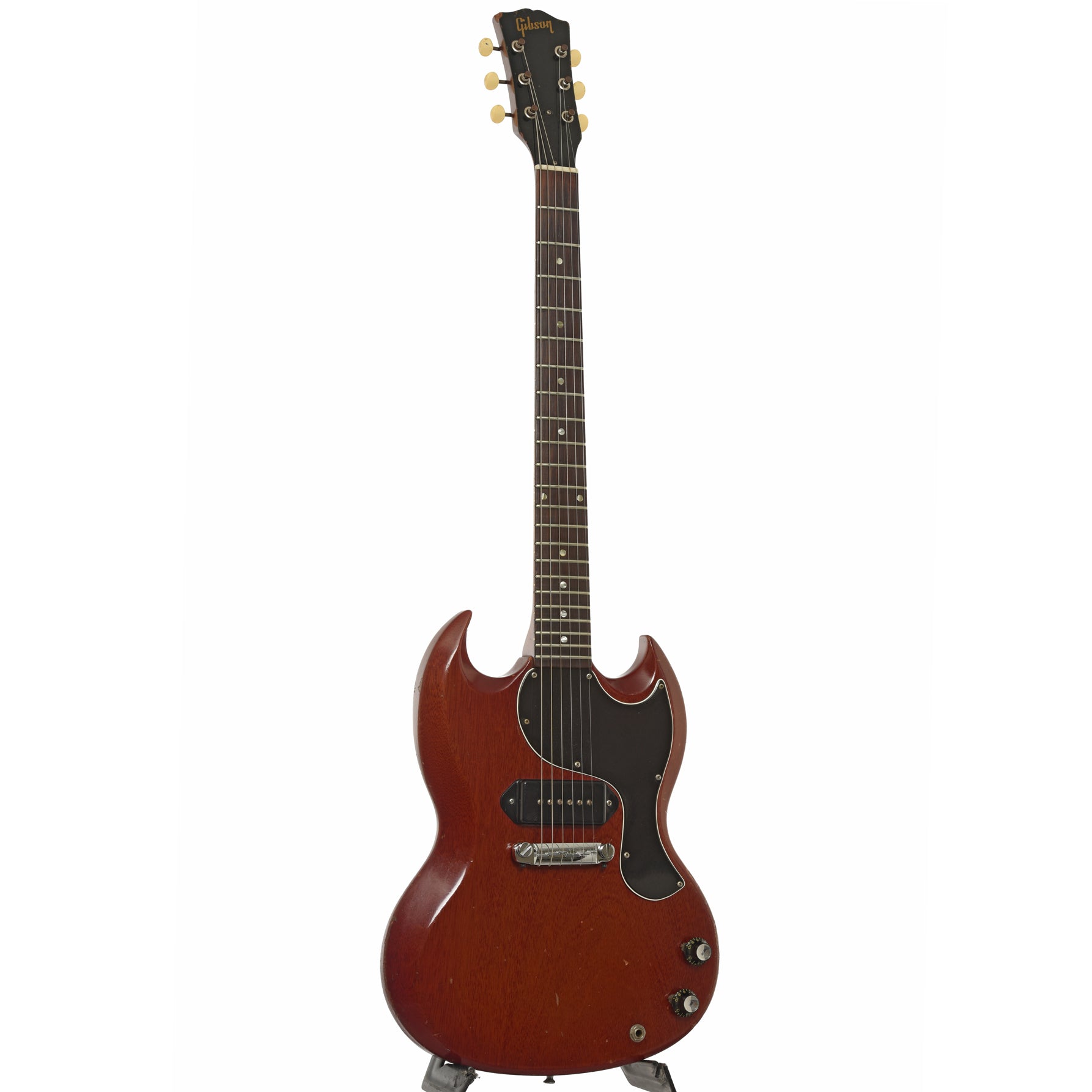 Full front and side of Gibson SG Junior Electric Guitar